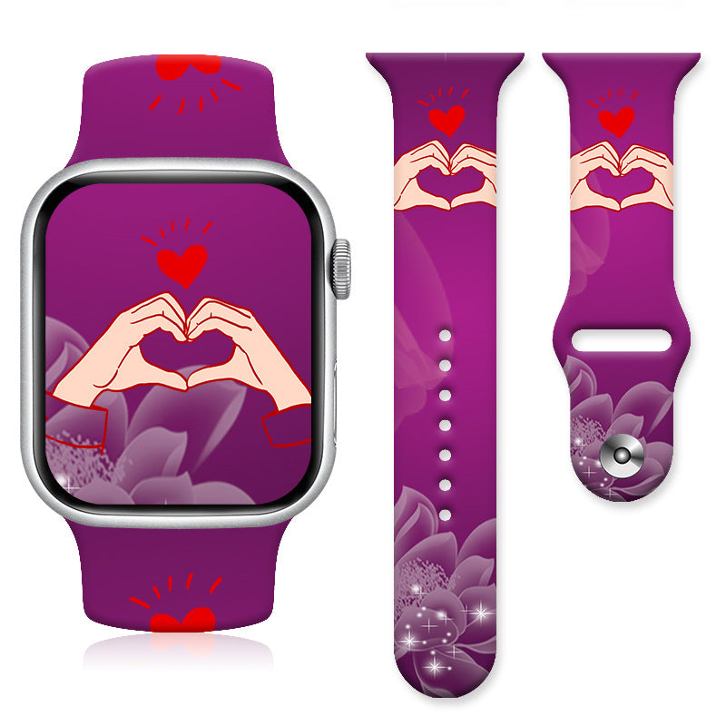 Wholesale Printed Silicone Watch Strap Wrist Band Watch Band